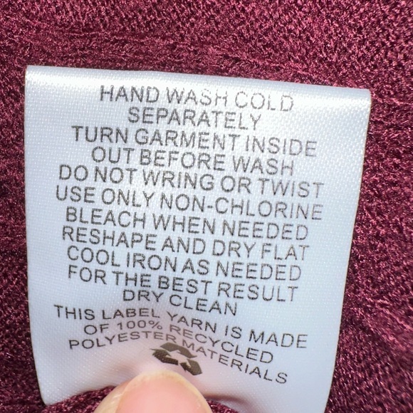 Lucky Brand Deep Burgundy Long Sleeve Dress. Size Medium. NWT. - Picture 12 of 12